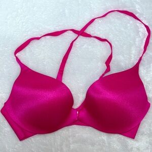 Bright Pink Victoria's Secret Front Closure Push Up Bra